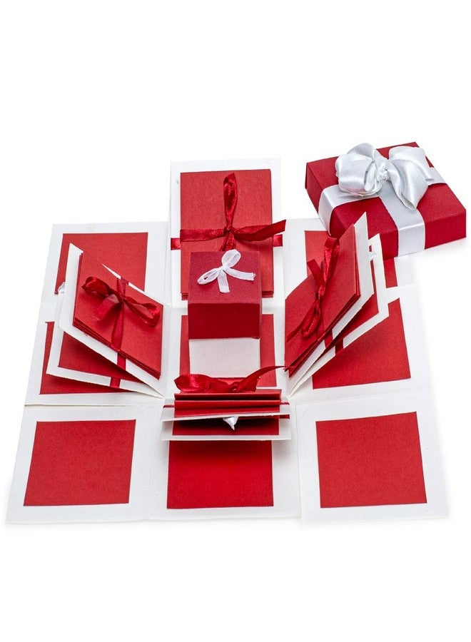 Kaameri Bazaar Paper 3 Layered Romantic Explosive Box - White & Red Explosion Combination, Birthday - Image 1