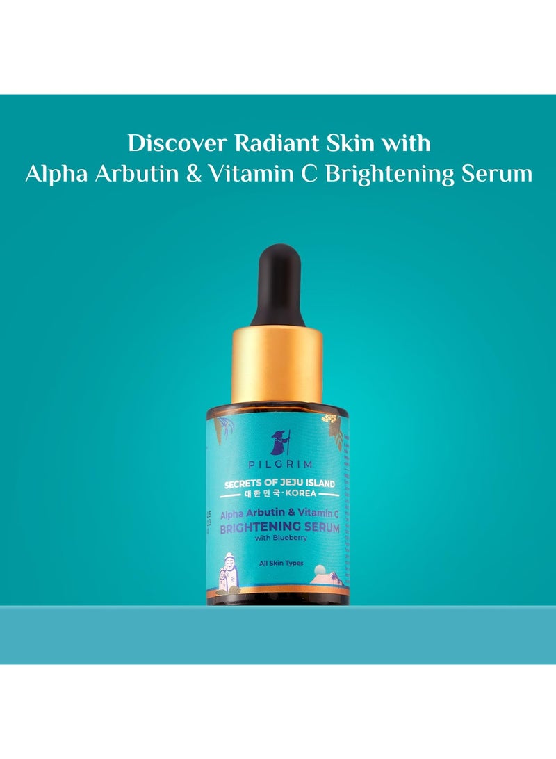 PILGRIM Korean Alpha Arbutin 2 Percent Vitamin C 3 Percent Brightening Face Serum Glowing Skin All Skin Types Men Women Vegan Cruelty Free 30ml - Image 2