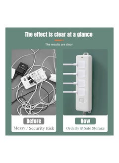 Y&D Extension Lead Holder, Self Adhesive Power Strip Wall Fixator, Seamless Punch-free Plug Sticker, Holder Moumt for Socket, WiFi Router, Belkin, Remote Control, Home Kitchen Office Supply(10 PCS )  - Image 2