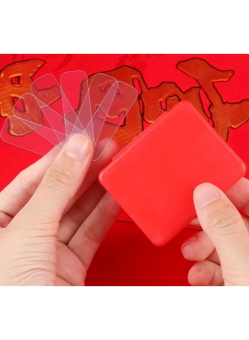 Generic Clear Self-Adhesive Sticky Wall Tape with Red Plastic Storage Box  - Image 2