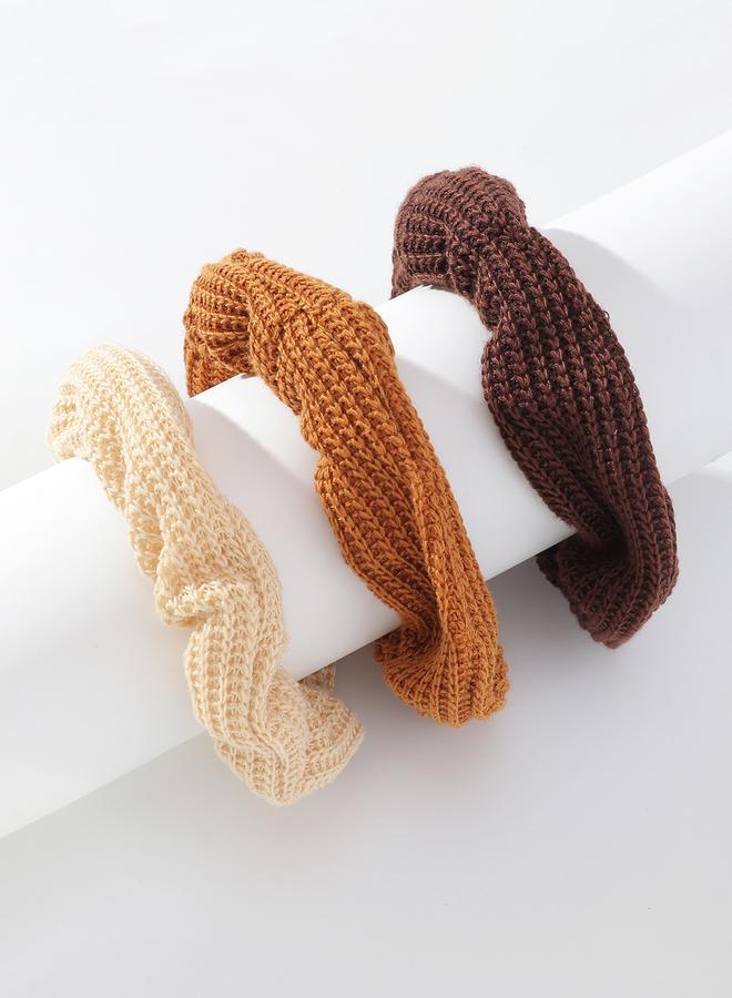 Take Two Set of 3 - Knitted Hair Ties - Image 1