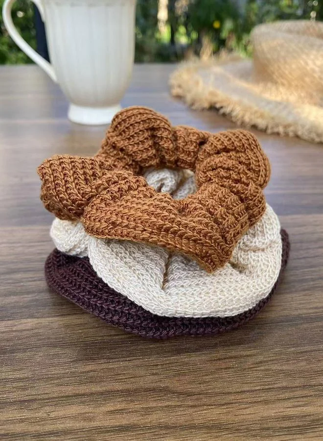 Take Two Multi Take Two Set of 3 - Knitted Hair Ties for Women | Best Price UAE