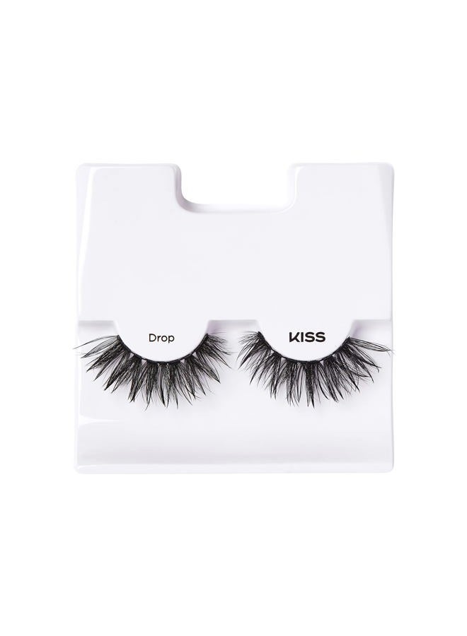 KISS Halloween Lash Drip False Eyelashes, Spiky X Boosted Volume, Unique Wet Look Hydrated Effect, Multi-Length Rewearable Fake Eyelashes, Wispy Crisscross Lash Pattern, Style ‘Drop', 1 Pair, Packagin - Image 2