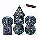 UDIXI Metal DND Dice Set 7PCS Polyhedral DD Dice Set Dragon for Role Playing Dice Game and Other Tabletop Game Green Sequins - Image 2
