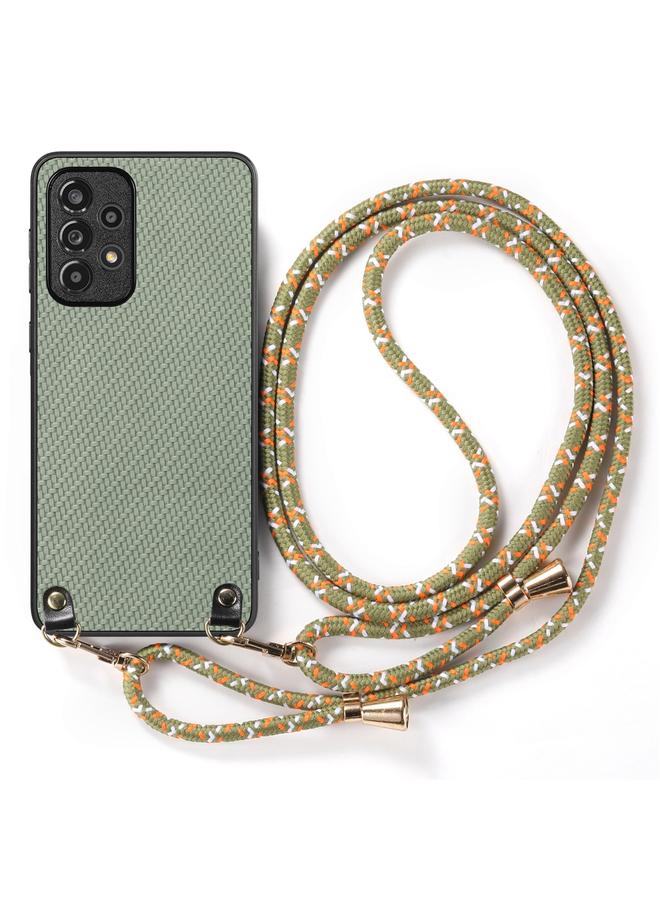 اس-توب جراب لهاتف Samsung Galaxy S23+ 5G مصنوع من ألياف الكربون وغطاء خلفي من الجلد مع حزام كروس بودي - Image 2