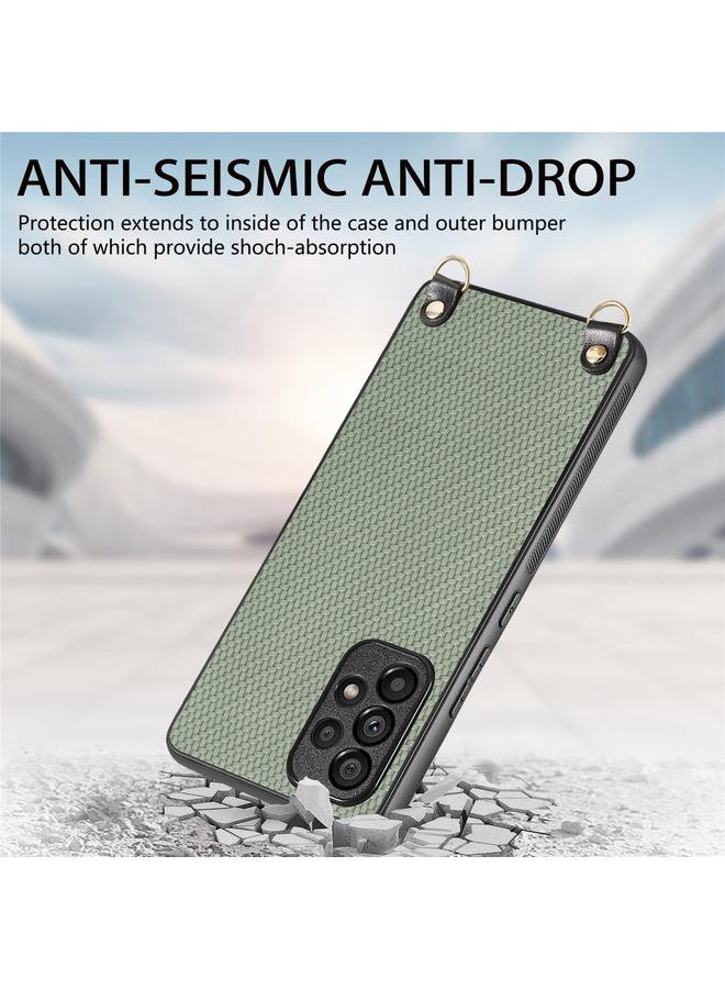 اس-توب جراب لهاتف Samsung Galaxy S23+ 5G مصنوع من ألياف الكربون وغطاء خلفي من الجلد مع حزام كروس بودي - Image 4