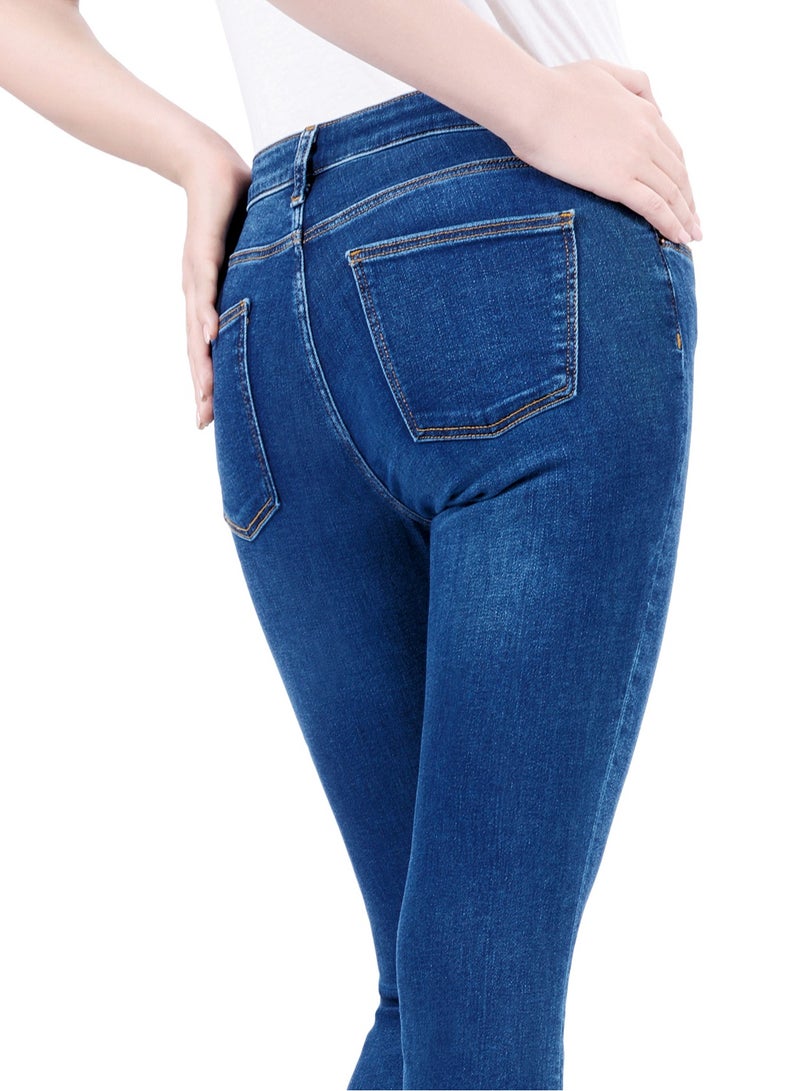 Web Denim Web Denim Women's Mid Rise Skinny Jeans - Stretchable Stylish Comfort Fit Denim Pants  - Image 4