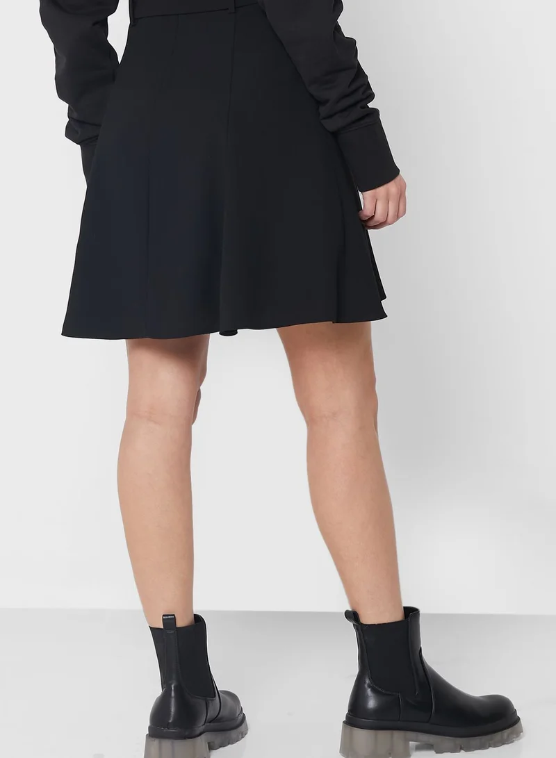 HUGO Pleated Tie Detail Skirt