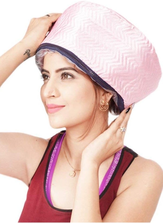 Scrolls Hair Care Thermal Head Spa Cap Treatment with Beauty Steamer Nourishing Heating Cap, Spa Cap For Hair, Spa Cap Steamer,Hair Thermal Treatment Nourishing Hat For Women at home  - Image 1