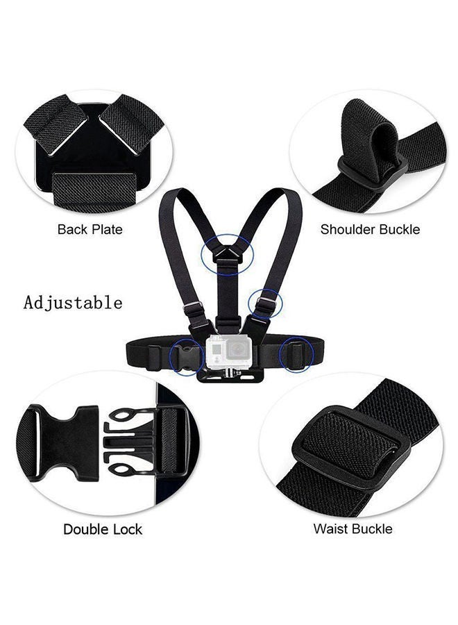 NIBEMINENT Adjustable Chest Body Strap Mount Harness Belt for Gopro Hero 2/3/3Plus/4/5/6 Black  - Image 2