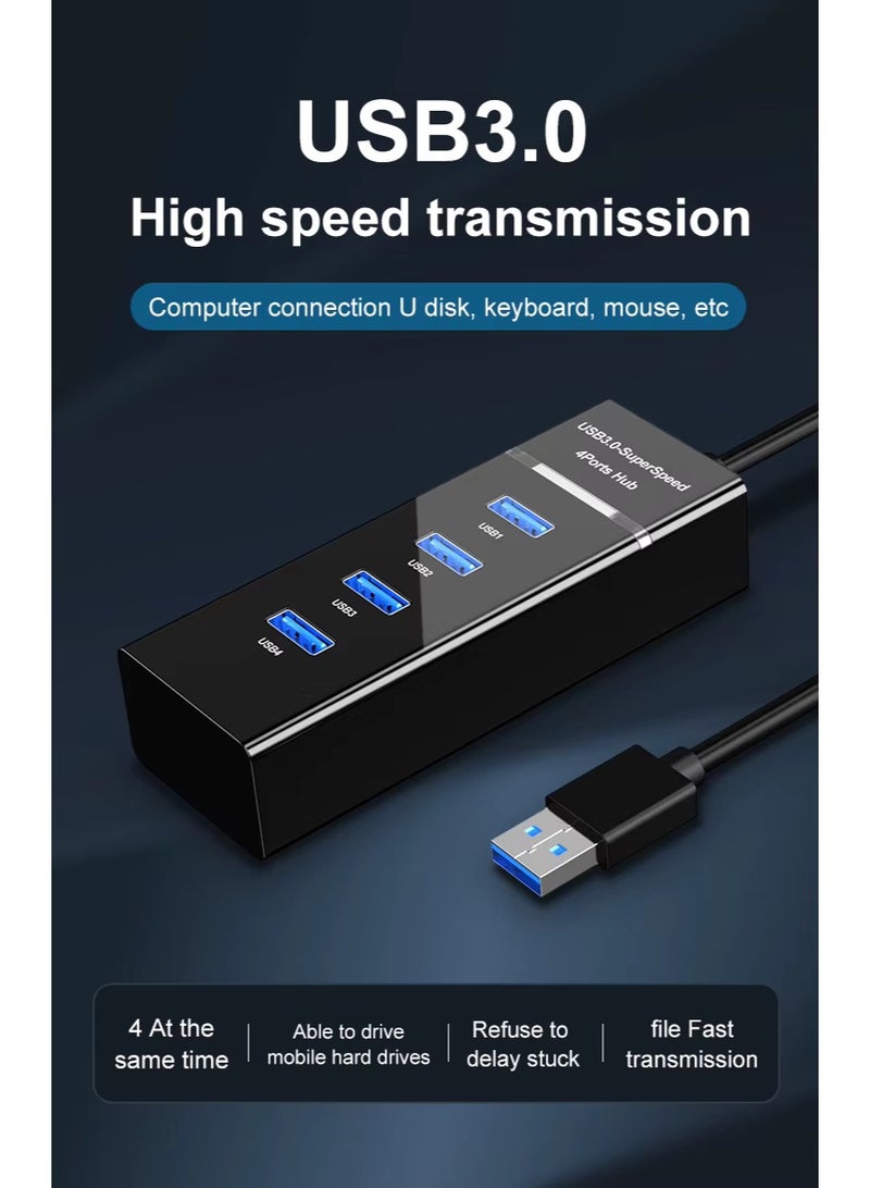 موزّع USB 3.0 عالي السرعة بأربعة منافذ لأجهزة اللابتوب. - Image 2