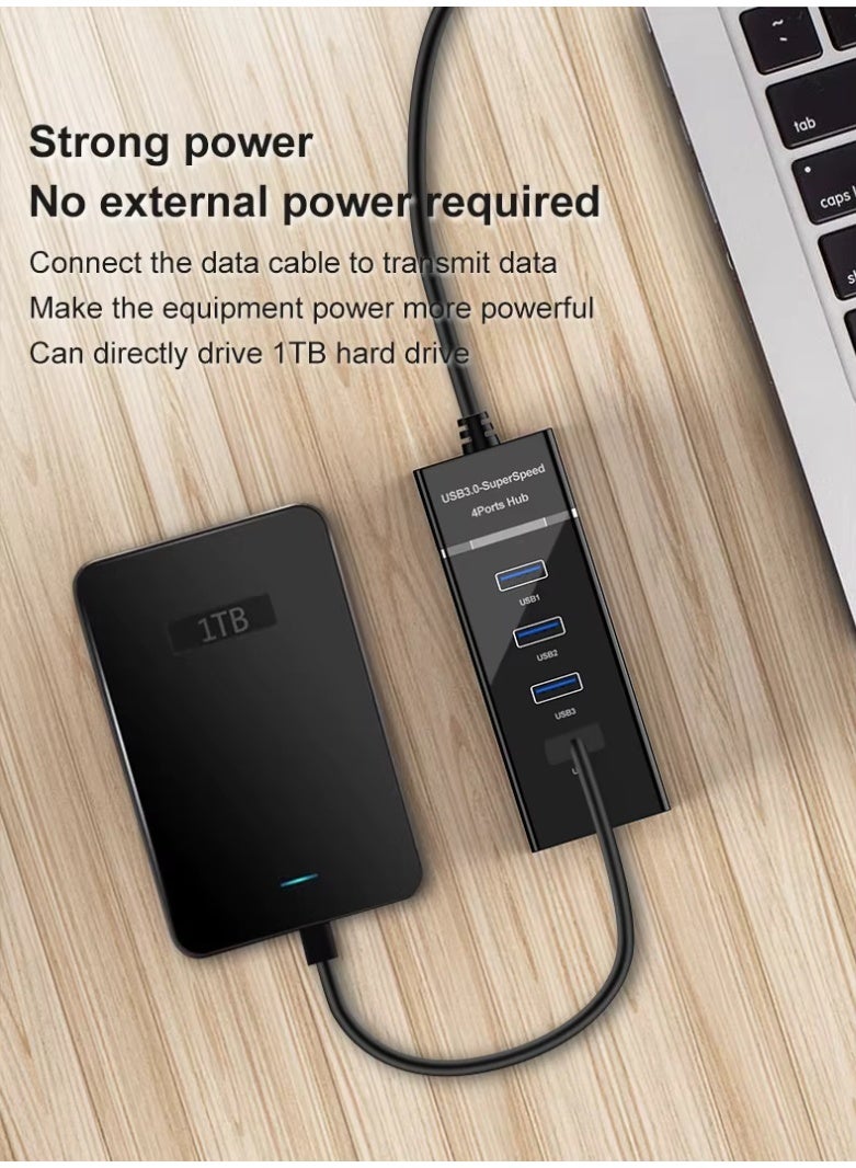 موزّع USB 3.0 عالي السرعة بأربعة منافذ لأجهزة اللابتوب. - Image 3