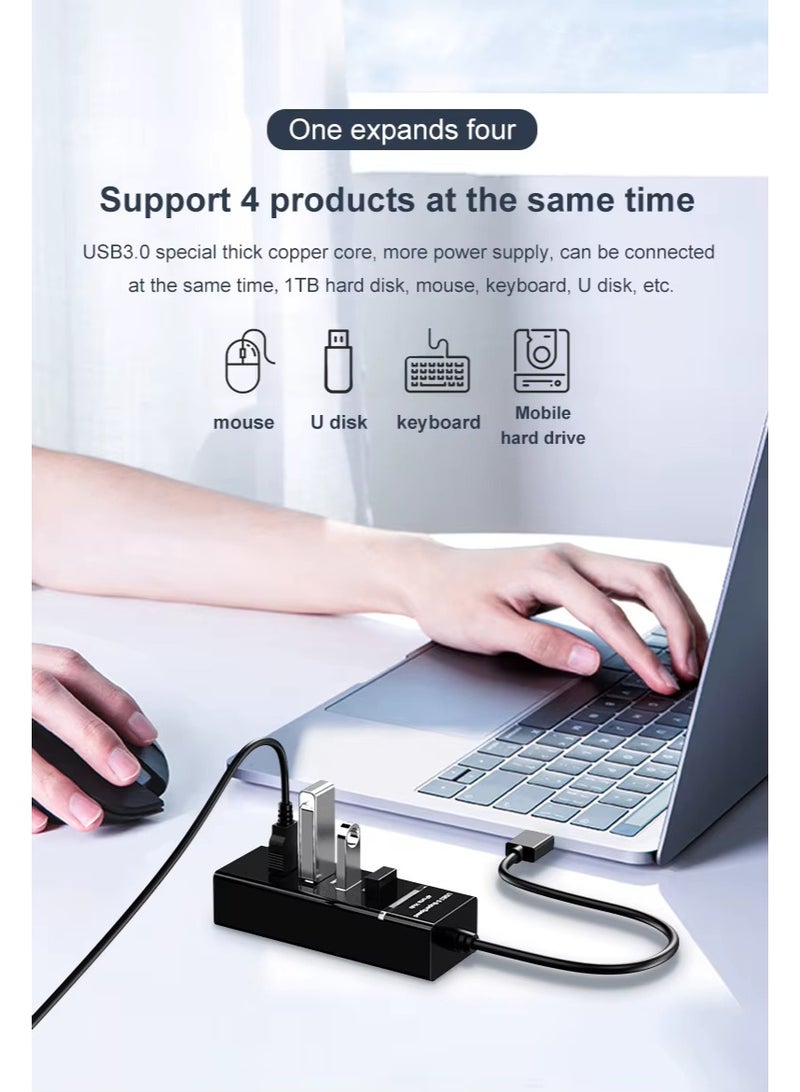 موزّع USB 3.0 عالي السرعة بأربعة منافذ لأجهزة اللابتوب. - Image 4