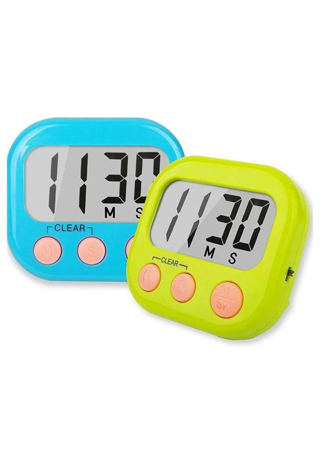 Ant 2-Piece Multi-Function Electronic Timer, Kitchen Timer, Learning Management Timer, Suitable for Kitchen Study Work Exercise Training (Not Including Battery)  - Image 1