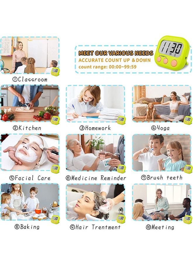 Ant - 2-Piece Multi-Function Electronic Timer, Kitchen Timer, Learning Management Timer, Suitable for Kitchen Study Work Exercise Training (Not Including Battery) - Image 1