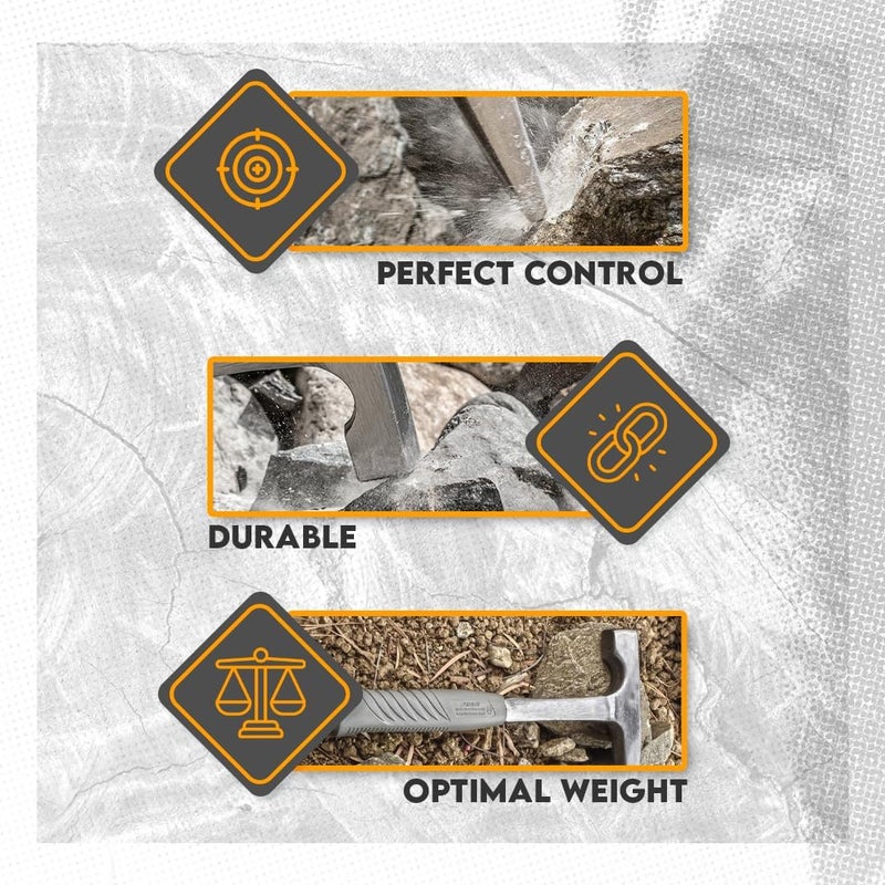 SE 20 oz. Rock Pick Hammer - Durable Drop-Forged Steel Construction - Image 3