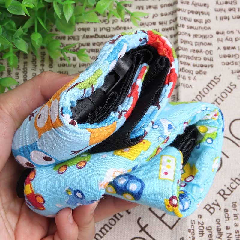 Ximimark 2 Pcs Cute Cartoon Adjustable Car Safety Seat Sleep Positioner Infants Baby Head Support Pram Stroller Fastening - Image 5