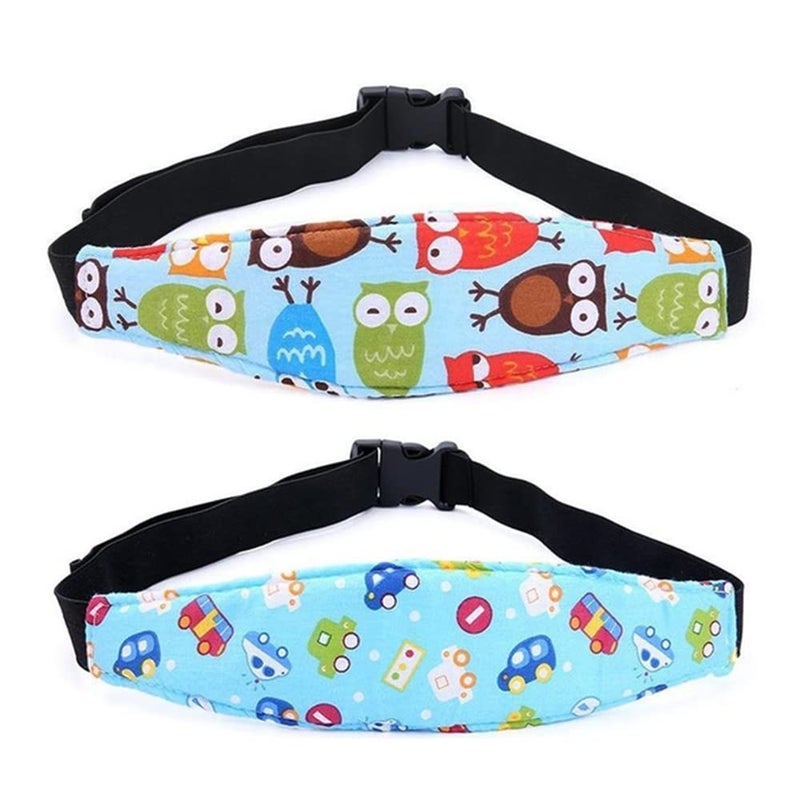 Ximimark 2 Pcs Cute Cartoon Adjustable Car Safety Seat Sleep Positioner Infants Baby Head Support Pram Stroller Fastening - Image 1