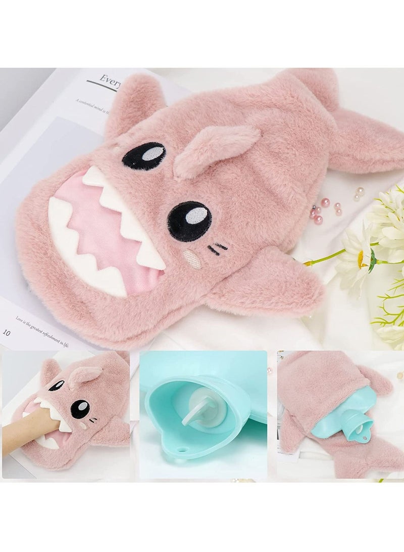 SYOSI Hot Water Bottle with Plush Soft Cover 1 Litre Hot Water Bag Natural Rubber for Neck Shoulder Back Pain Relief Hot Compress and Cold Therapy  - Image 5