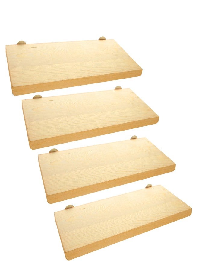 DIRBUY 4 Pack 5 x 12 Inches Bird Perches - Natural Wooden Flat Bird Perch - Rectangle Bird Perch Stand Platform for Parrot, Budgies, Parakeet, Cockatiels, Conure, Lovebirds - Image 1