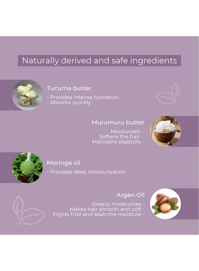 Ashba Botanics Curl Moisture Milk For Curly & Wavy Hair ; Leave In Cream ; Provides Deep Moisture To Dry & Frizzy Hair ; Paraben & Silicone Free ; Blend Of Murumuru Tucuma Butter & Moringa Oil ; 237 Ml - Image 4