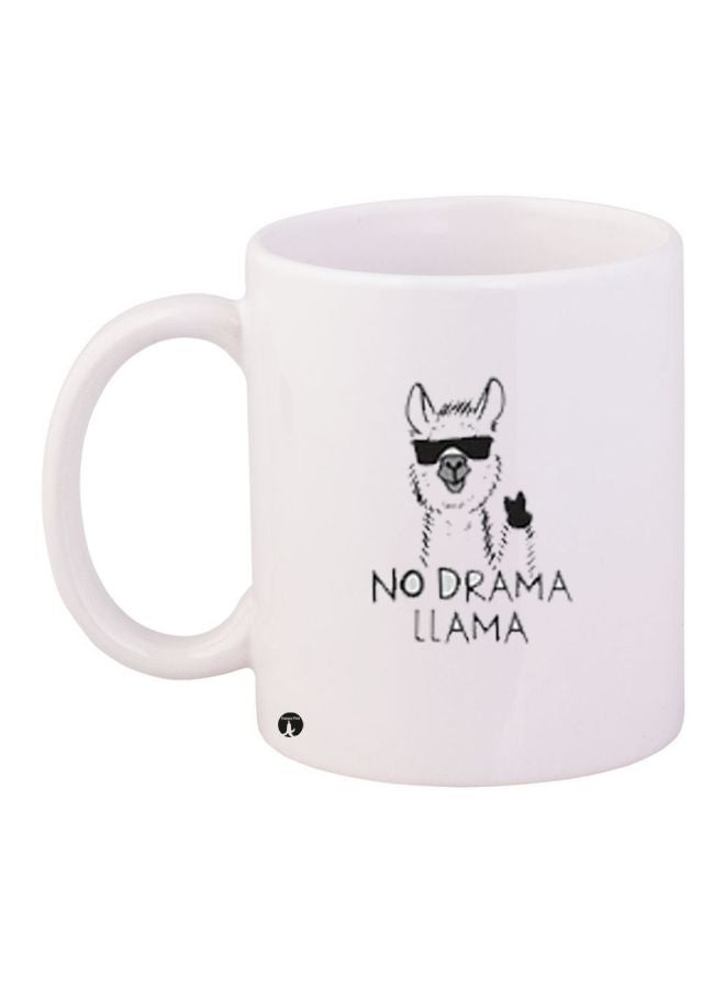 RYN Cartoon Printed Coffee Mug White/Black 11ounce