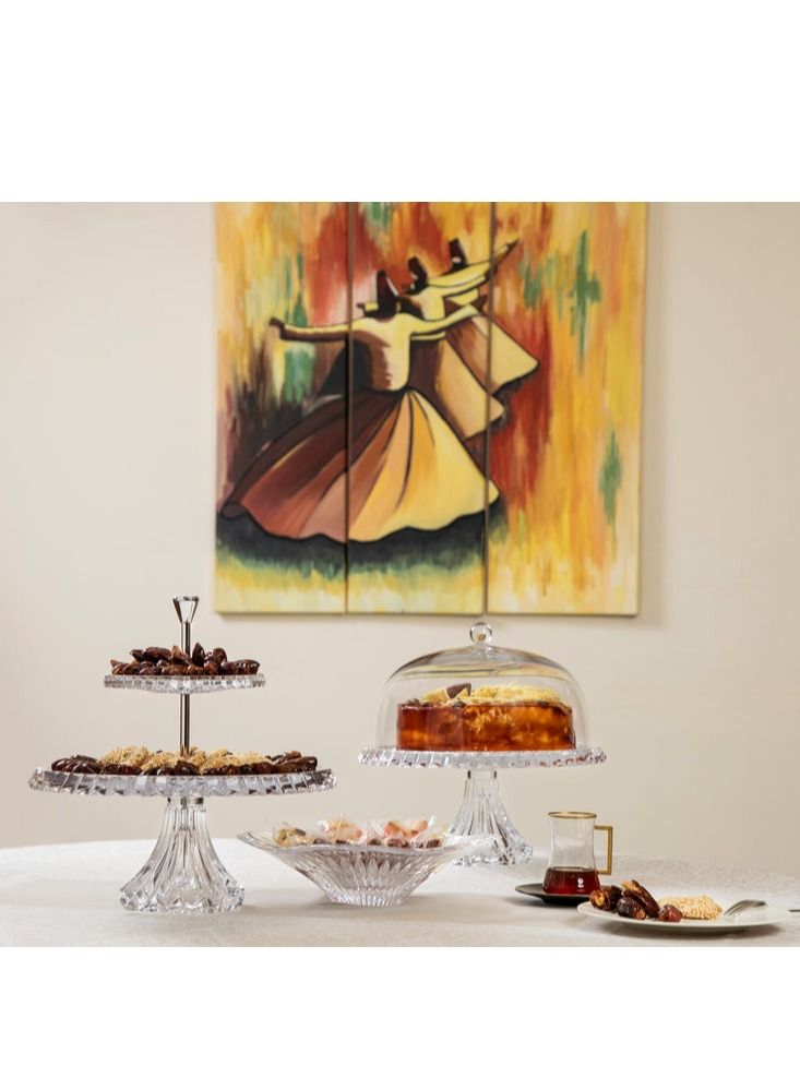 Rogaska Crown Jewel  Crystal Cake Plate - Image 2