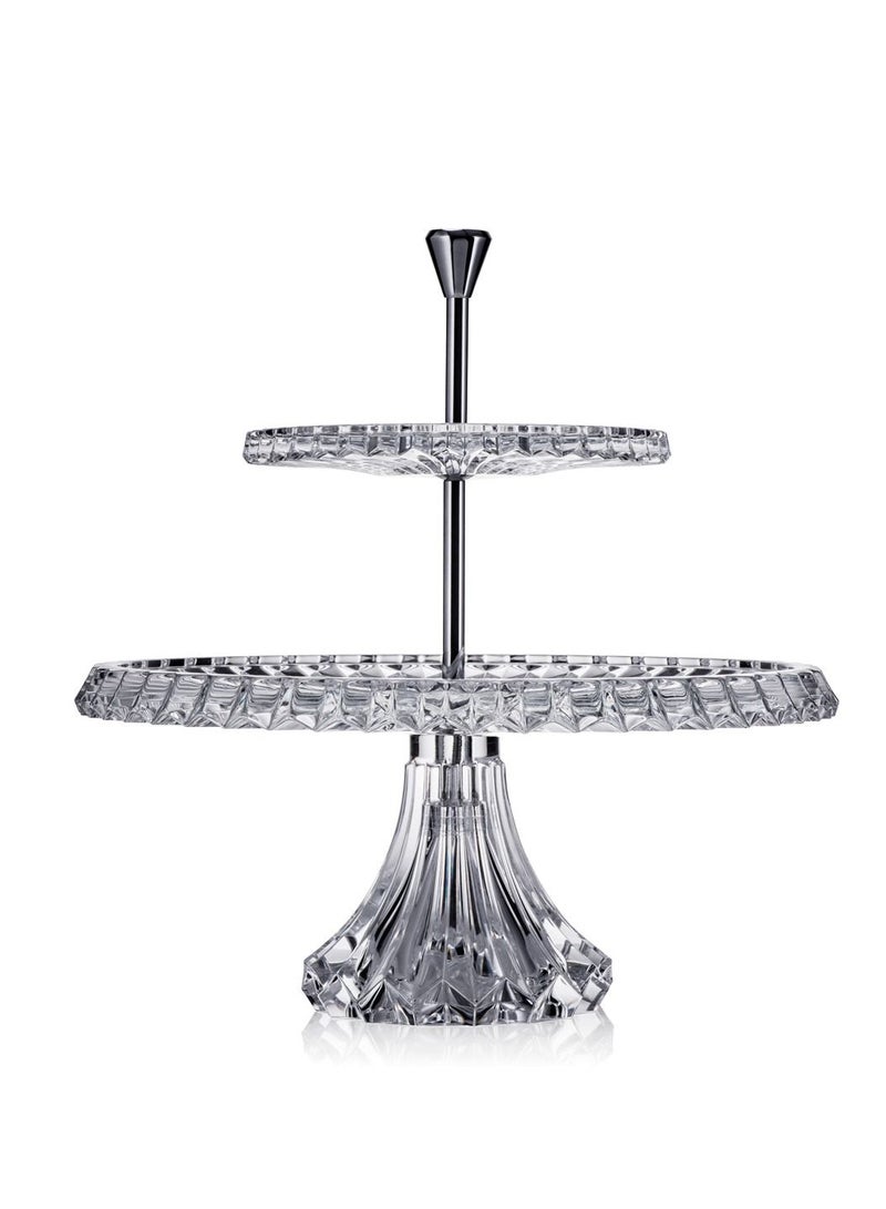 Rogaska Crown Jewel  Crystal Cake Plate - Image 1