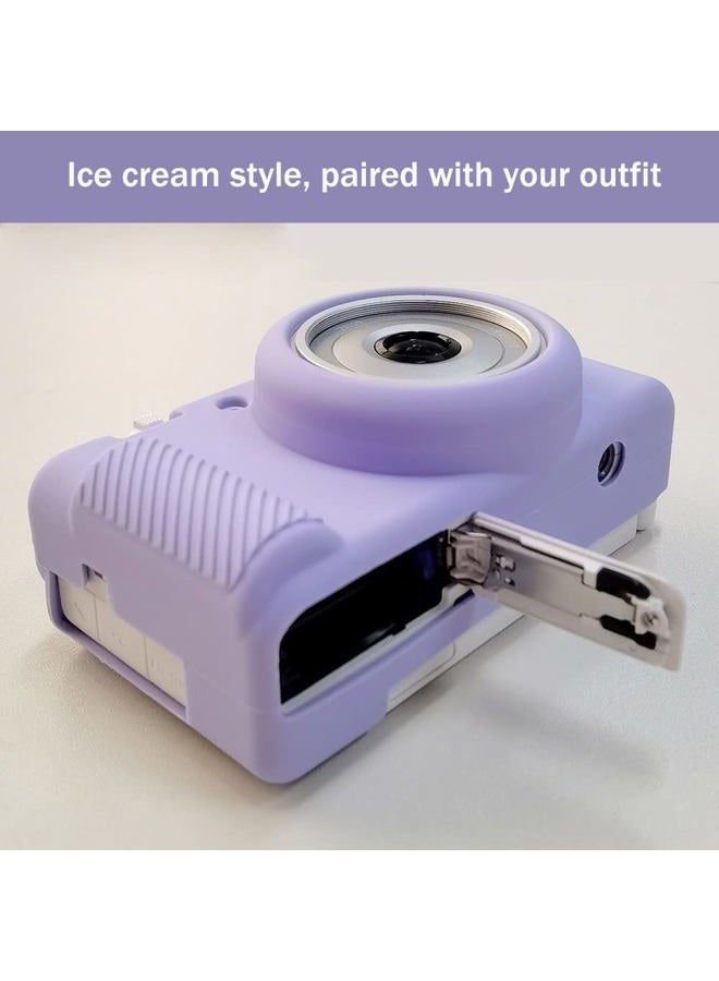 Pocoukate Case for Sony ZV-1F, ZV-1 II/ZV-1M2 Vlog Camera, ZV1F Camera Silicone Cover, Anti-Scratch Slim Fit Soft with ZV1 F Screen Protector- Lilac Colour Skin - Image 3