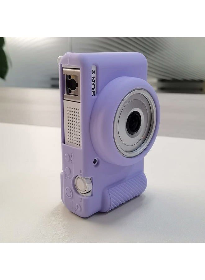 Pocoukate Case for Sony ZV-1F, ZV-1 II/ZV-1M2 Vlog Camera, ZV1F Camera Silicone Cover, Anti-Scratch Slim Fit Soft with ZV1 F Screen Protector- Lilac Colour Skin - Image 2