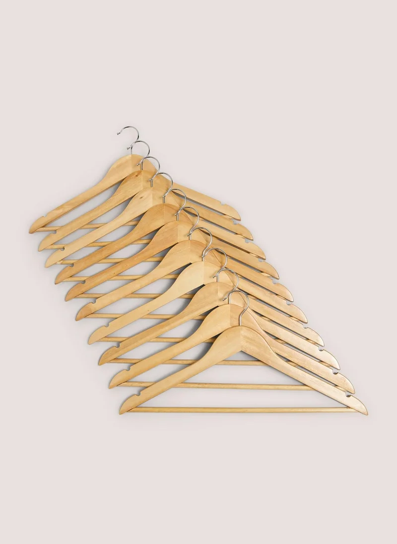 Matalan 20 Piece Natural Wooden Hangers