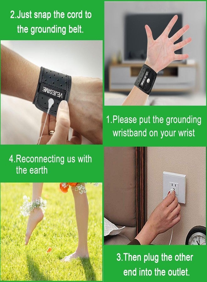 VEJESIME Grounding Strap, Grounding Wristband Protection for Men and Women, Grounding therapy wrist support brace, Grounding Conductive Carbon Leatherette for Better Sleep, Relieve Pain and Inflammation - Image 5
