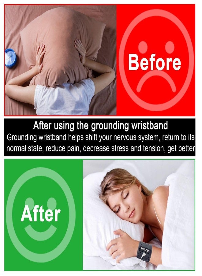 VEJESIME Grounding Strap, Grounding Wristband Protection for Men and Women, Grounding therapy wrist support brace, Grounding Conductive Carbon Leatherette for Better Sleep, Relieve Pain and Inflammation - Image 4