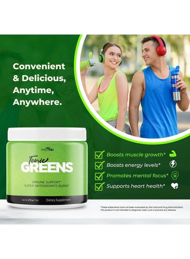VIVE MD Tonic Greens Powder Vitamin Boost Supplement Official Formula - Natural Green Blend Energy Supplement Extra Strength - BCAA L-Glutamine Vitamin B6, Revolutionary Energy Fix Solution Reviews (2 Pack) - Image 5
