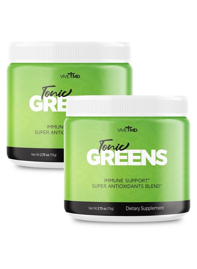 VIVE MD Tonic Greens Powder Vitamin Boost Supplement Official Formula - Natural Green Blend Energy Supplement Extra Strength - BCAA L-Glutamine Vitamin B6, Revolutionary Energy Fix Solution Reviews (2 Pack) - Image 1