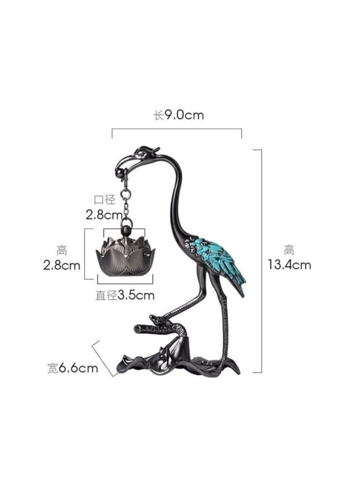 Generic Hanging Crane Incense Burner, Lotus Hanging Incense Burner, loaded with incense Catcher, Vintage Incense Stick Holder for Meditation Yoga Spa Room Decorations (crane)  - Image 2