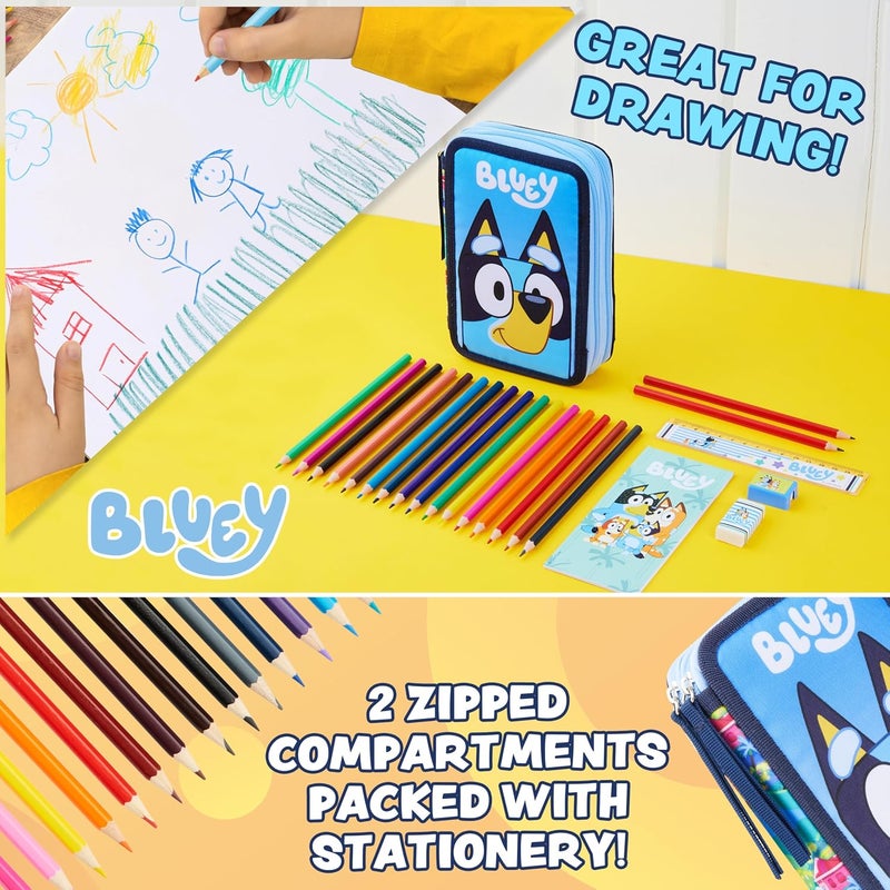 BlueY Large Filled Pencil Case Boys with Stationery Set - Gifts for Children - Image 5