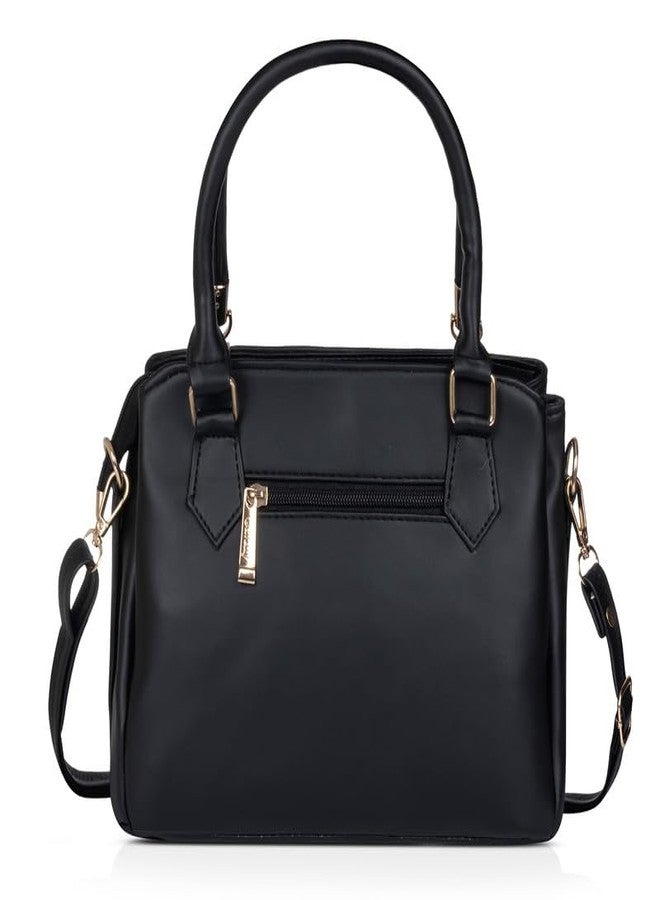 Catchy || Elegant Black Quilted Handbag - Premium PU Handbag with Shoulder Strap - Image 4