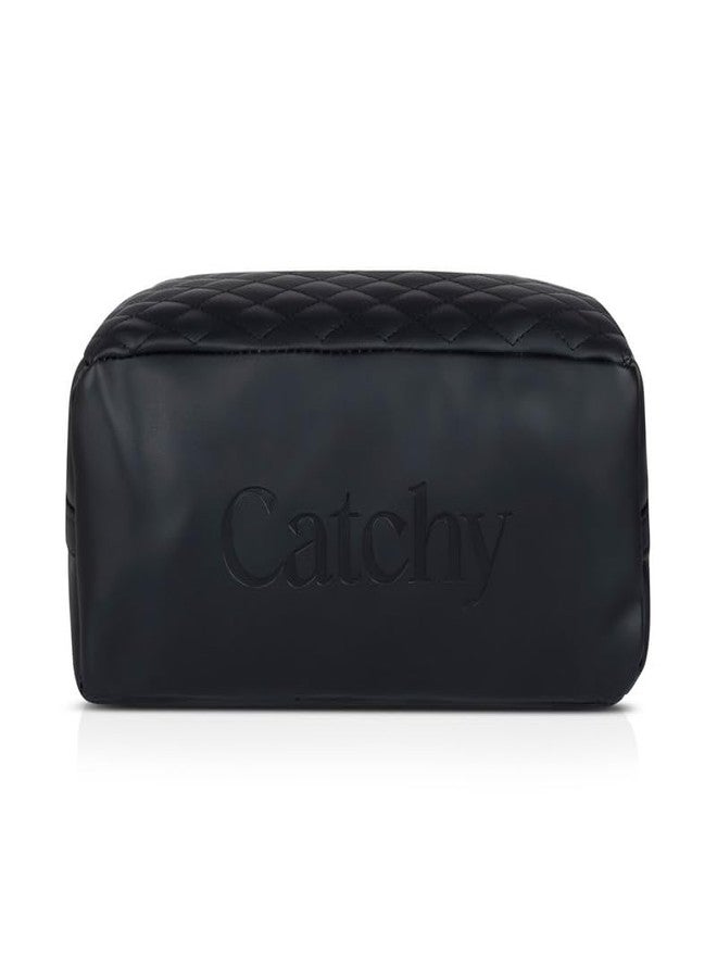 Catchy || Elegant Black Quilted Handbag - Premium PU Handbag with Shoulder Strap - Image 5