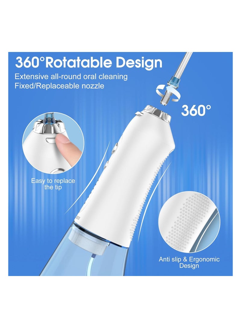 H2O Professional Cordless Water Flosser Portable Rechargeable IPX7 Waterproof Teeth Cleaning 300ml Tank for Home Travel HF-6 - Image 4