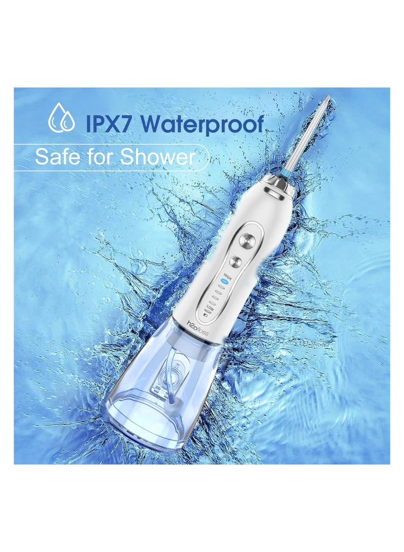 H2O Professional Cordless Water Flosser Portable Rechargeable IPX7 Waterproof Teeth Cleaning 300ml Tank for Home Travel HF-6 - Image 5