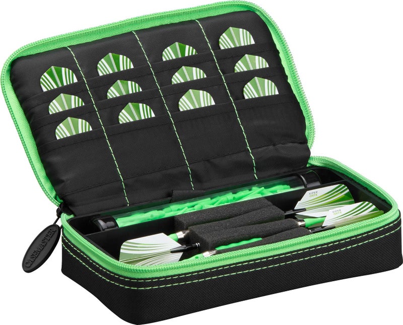 Casemaster by GLD Products Plazma Black with Green Trim Dart Case - Image 2