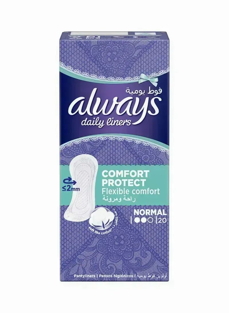 Always Daily Liners Comfort Protect Normal Panty Liners, 20'S CMFRT PRT