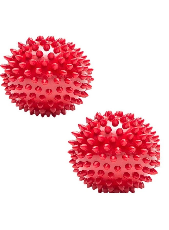 Pets Empire Non-Toxic Rubber Stud Spike Hard Ball Chew Toy, Puppy/Dog Teething Toy - 3 Inches Pack Of 2 - Image 1
