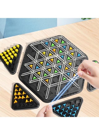 Chains Triangle Chess Game, Triangle Chess Board Game, Triggle Game with Rubber Bands, Geometric Chess Game, Knot Logic Game, Triangle Toy, Chains Geometry Game