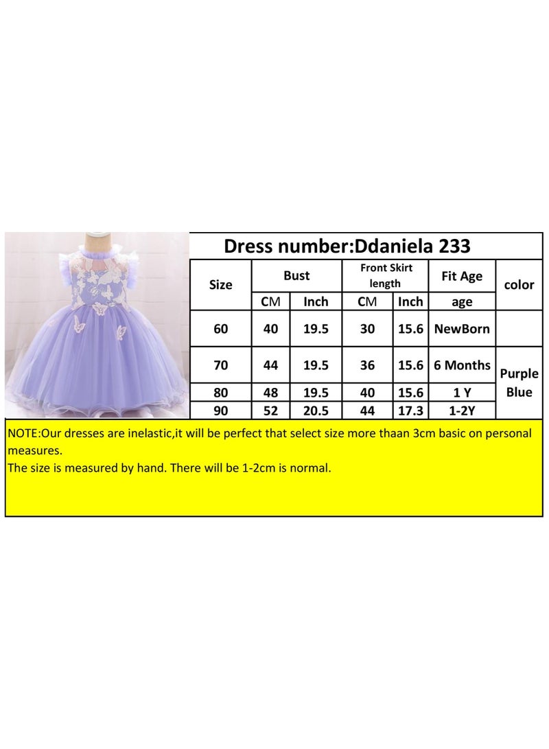 D'Daniela Purple Butterfly Party Dress - Image 3