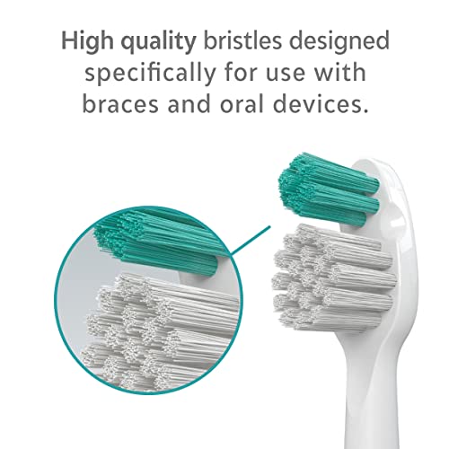 TAO Clean Sonic Electric Toothbrush Replacement Heads (2-Pack) – Orthodontic Head – Replacement Heads for the TAO Clean Electric Toothbrush and Docking Station - Image 2