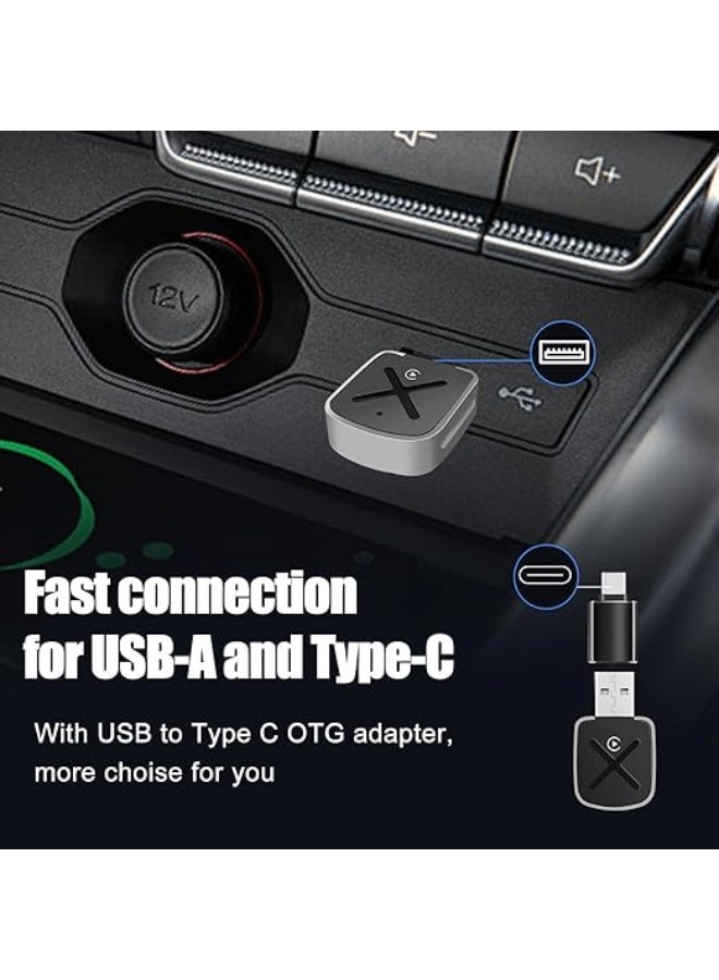 محول CarPlay لاسلكي لـ iPhone – تحويل CarPlay سلكي إلى لاسلكي مع كابل تمديد USB و Type-C – متوافق مع السيارات (2016+) و iPhone (iOS 10+) - Image 4