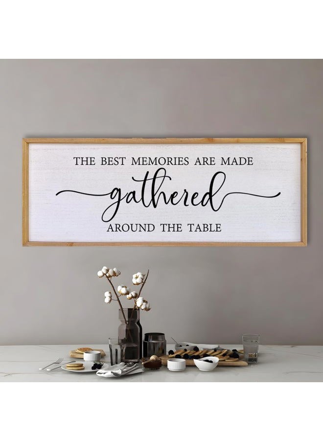 Surfapans The Best Memories Are Made Gathered Around The Table Dining Room Sign 40”X15” Dining Room Wall Art (Wood) - Image 5