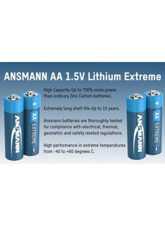 ANSMANN 2X AA Extreme Lithium Battery  Extreme Lithium Batteries  Professional  Industrial Demand Outdoor Smoke Detectors 10 Years Shelf Life  - Image 5